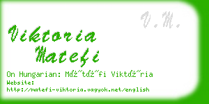 viktoria matefi business card